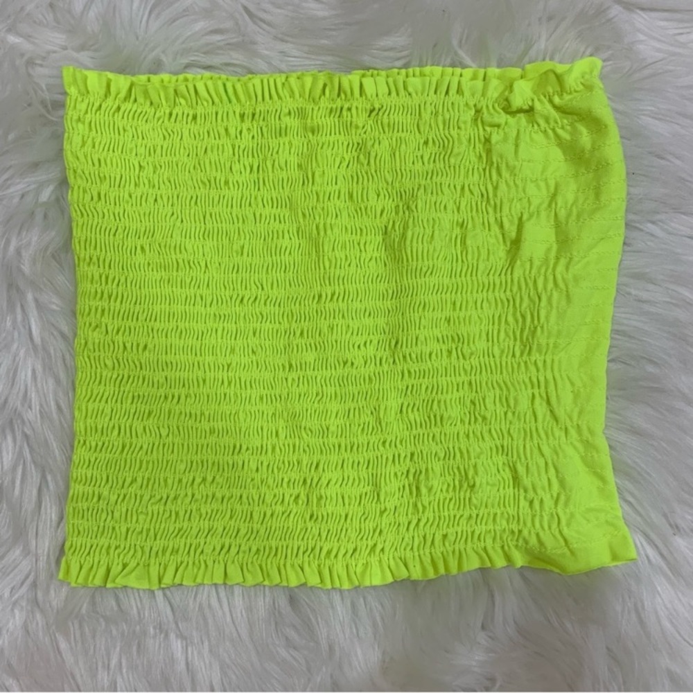 Neon green tube top